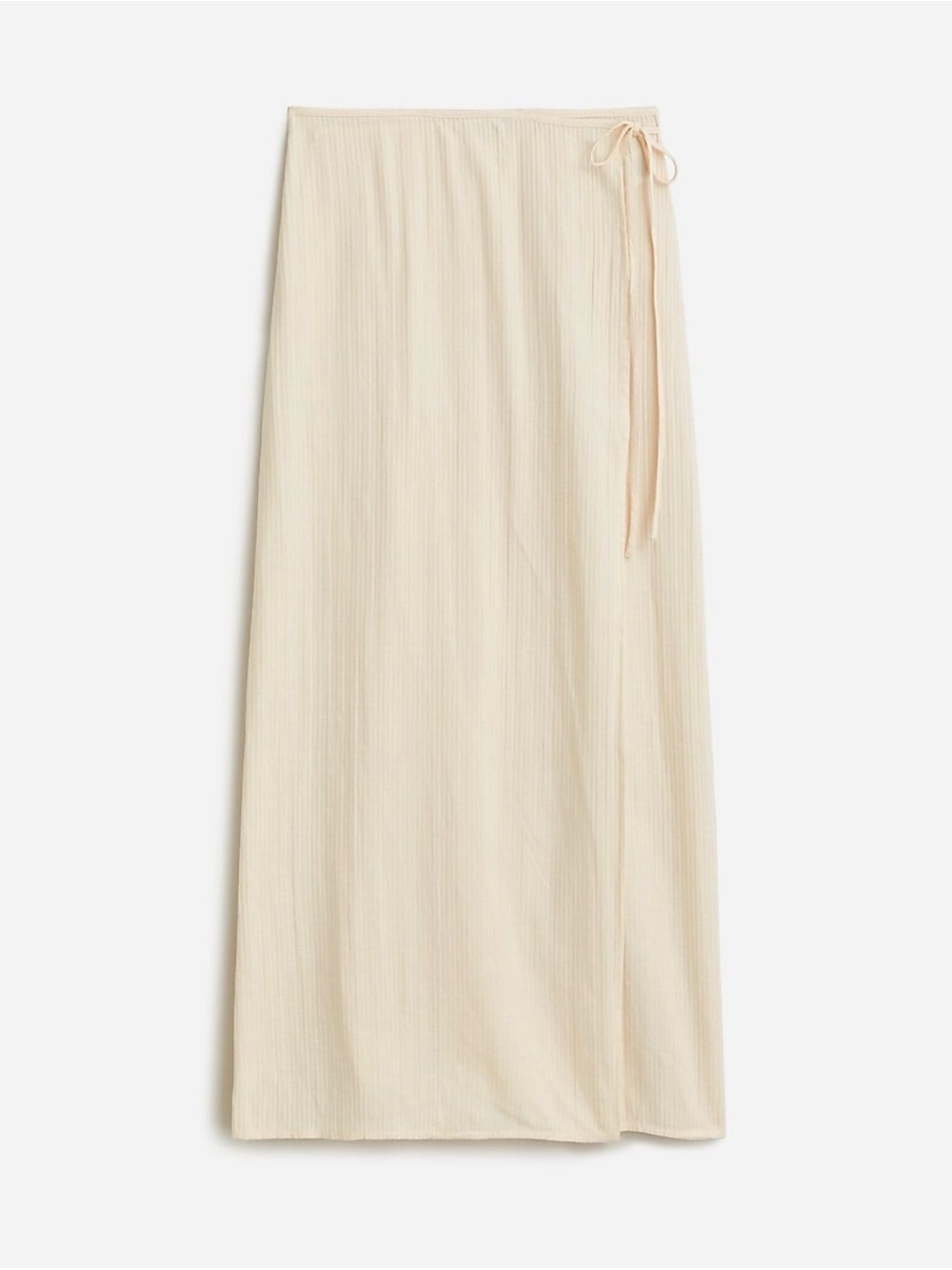 J. Crew Creamy Beige Airy Gauze Tie-Waist Maxi Skirt